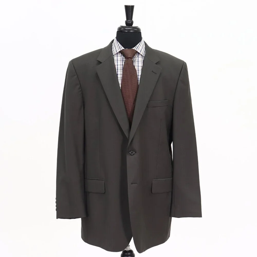 Jos. A. Bank 46L Green Solid 2-Button Sport Coat Blazer Jacket G165